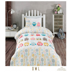 Юношеско спално бельо делукс от 100% памук  -  OWL от StyleZone