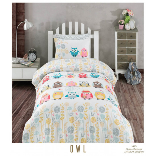 Юношеско спално бельо делукс от 100% памук  -  OWL от StyleZone
