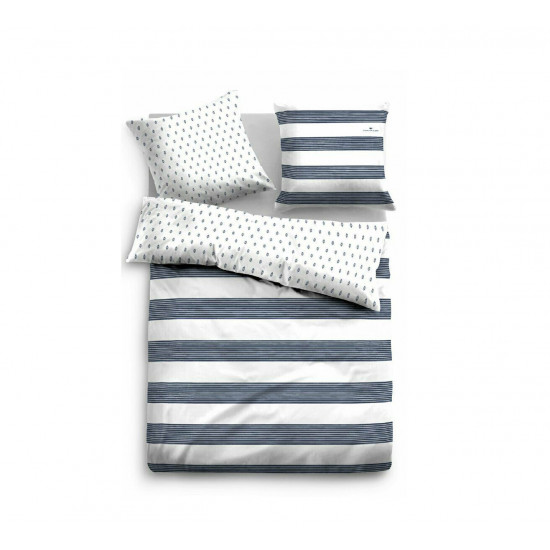  Спално бельо от 100% памук сатен  Tom Tailor -  BLUE STRIPE от StyleZone