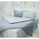 Двуцветно спално бельо от памучен сатен (тъмно сиво/светло сиво) от StyleZone