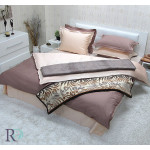 Двуцветно спално бельо от памучен сатен (капучино/светла праскова) от StyleZone