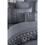 Вип спално бельо от висококачествен сатен - MONA GRI от StyleZone