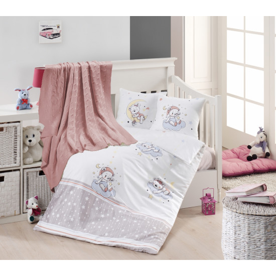 Бебешко спално бельо с плетено памучно одеяло - Sleep от StyleZone
