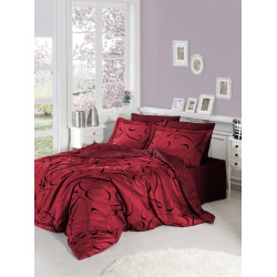 Луксозно спално бельо от 100% сатениран памук - CALISTO KIRMIZI от StyleZone