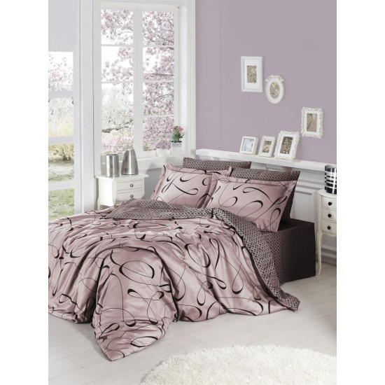 Луксозно спално бельо от 100% сатениран памук - CALISTO PUDRA от StyleZone