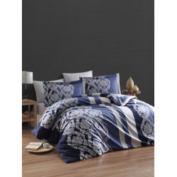 Луксозно спално бельо от 100% сатениран памук - KAVIN LACIVERT от StyleZone
