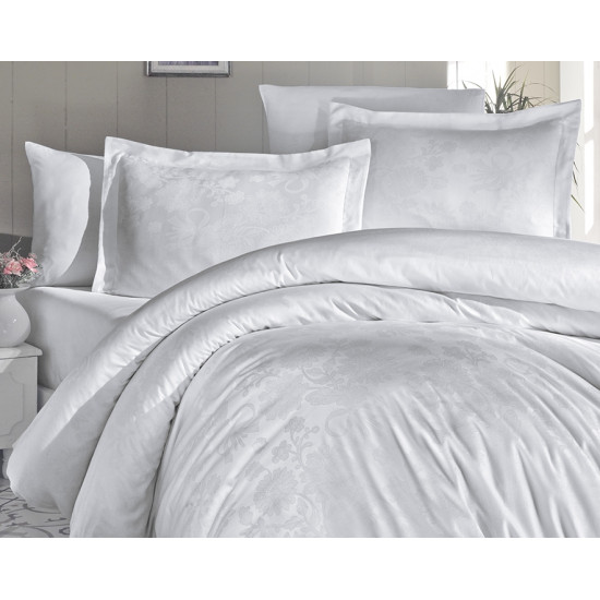 Луксозно спално бельо от 100% памучен сатен - жакард - HERRA BEYAZ от StyleZone