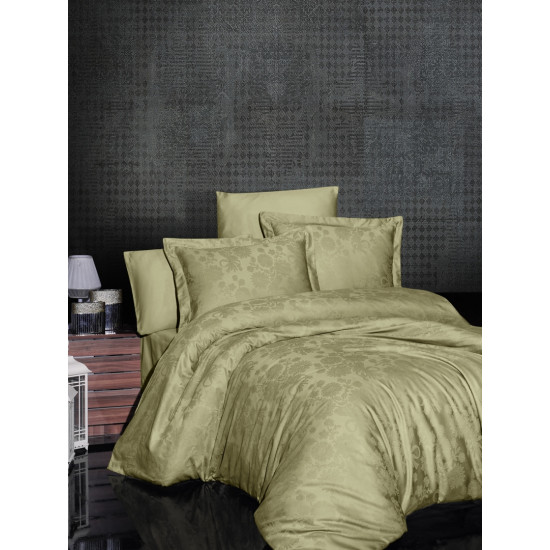 Луксозно спално бельо от 100% памучен сатен - жакард - HERRA YESIL от StyleZone