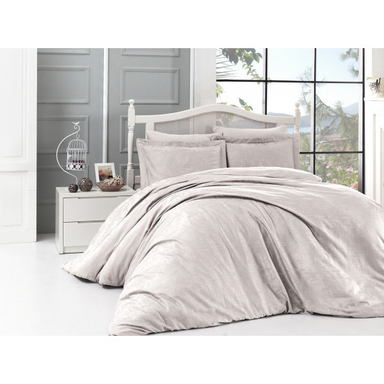 Луксозно спално бельо от 100% памучен сатен - жакард - CLOVIS SAMPANYA от StyleZone