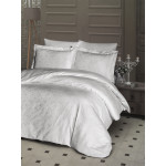 Луксозно спално бельо от 100% памучен сатен - жакард - LAMONE KREM от StyleZone