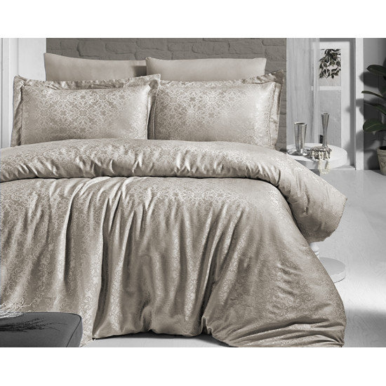 Луксозно спално бельо от 100% памучен сатен - жакард - LAMONE TOPRAK от StyleZone