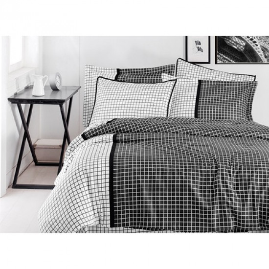Луксозно спално бельо от сатениран памук-  HERMIA FUME от StyleZone