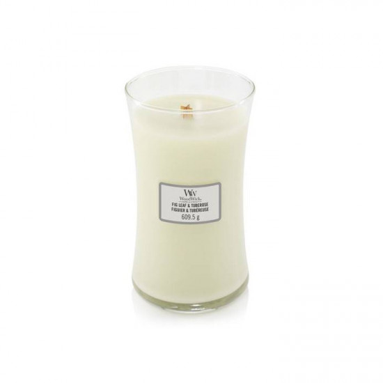 Висококачествена ароматна свещ -  WOODWICK FIG LEAF AND TUBEROSE от StyleZone