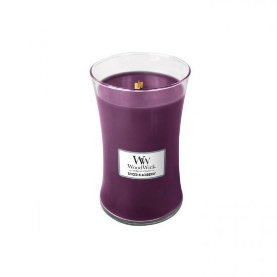 Висококачествена ароматна свещ -  WOODWICK SPICED BLACKBERRY от StyleZone