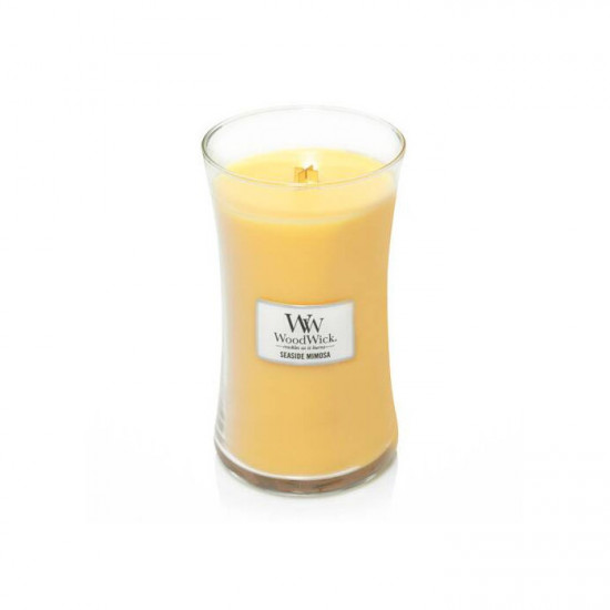 Висококачествена ароматна свещ -  WOODWICK SEASIDE MIMOSA от StyleZone