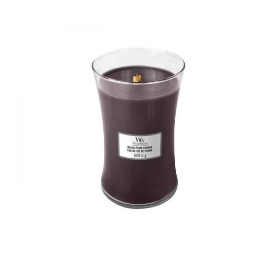 Висококачествена ароматна свещ -  WOODWICK PLUM COGNAC от StyleZone