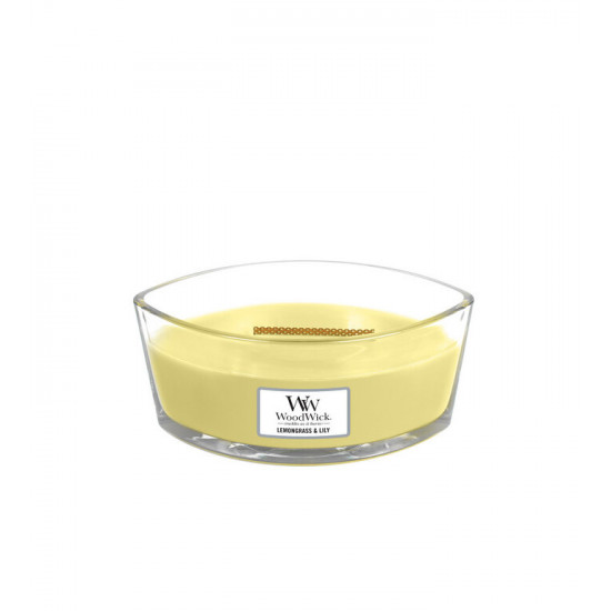 Висококачествена ароматна свещ -  WOODWICK ELIPSE LEMONGRASS & LILLY от StyleZone