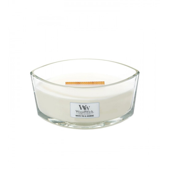 Висококачествена ароматна свещ -  WOODWICK ELLIPSE WHITE TEA & JASMINE от StyleZone