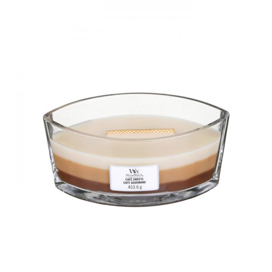Висококачествена ароматна свещ -  WOODWICK TRILOGIA ELLIPSE CAFE SWEETS от StyleZone