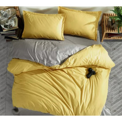 Двуцветно спално бельо от 100% памук ранфорс - PRESTIGE YELLOW от StyleZone