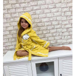 Детски хавлиен халат за момиче с бродерия - ГОРЧИЦА от StyleZone