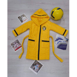 Детски хавлиен халат за момче футболна топка - ЖЪЛТО от StyleZone