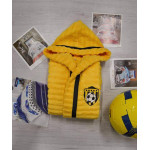 Детски хавлиен халат за момче футболна топка - ЖЪЛТО от StyleZone