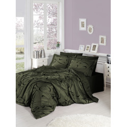  Луксозно спално бельо от  сатениран памук- CALISTO DARK GREEN от StyleZone