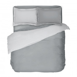 Двулицево спално бельо от  сатениран памук - СИВО от StyleZone