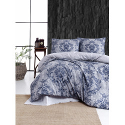  Луксозно спално бельо от  сатениран памук - SAROX NAVY BLUE от StyleZone