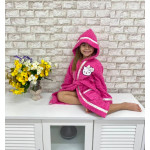 Детски хавлиен халат за момиче с бродерия  - ЦИКЛАМА от StyleZone