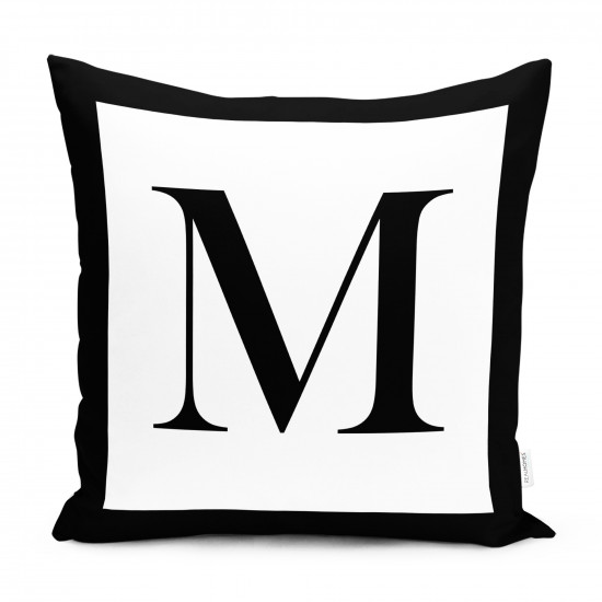 Декоративна арт възглавница буква - M от StyleZone
