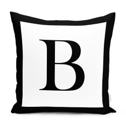 Декоративна арт калъфка за възглавница буква - B от StyleZone