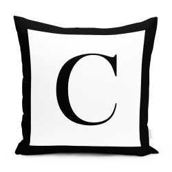 Декоративна арт калъфка за възглавница буква - C от StyleZone