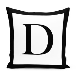 Декоративна арт калъфка за възглавница буква - D от StyleZone