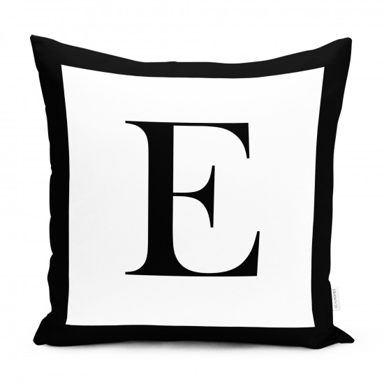 Декоративна арт калъфка за възглавница буква - E от StyleZone