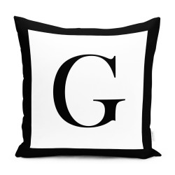 Декоративна арт калъфка за възглавница буква - G от StyleZone