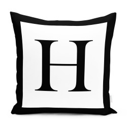 Декоративна арт калъфка за възглавница буква - H от StyleZone