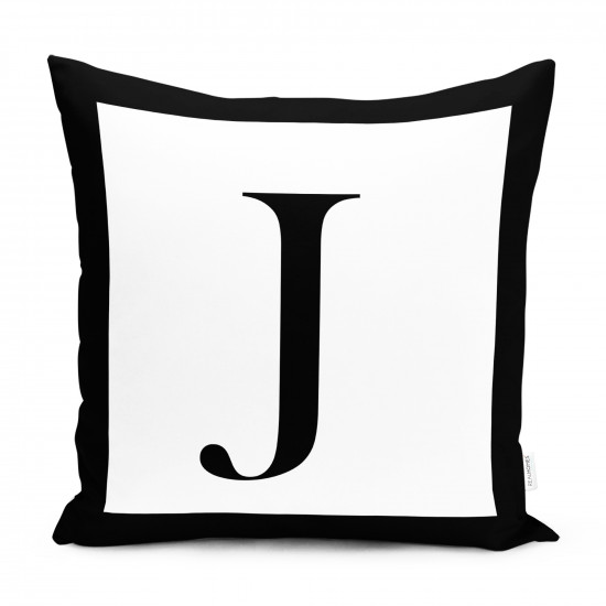 Декоративна арт калъфка за възглавница буква - J от StyleZone