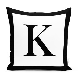 Декоративна арт калъфка за възглавница буква - K от StyleZone