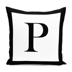 Декоративна арт калъфка за възглавница буква - P от StyleZone