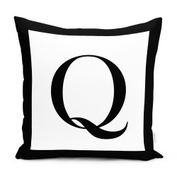 Декоративна арт калъфка за възглавница буква - Q от StyleZone
