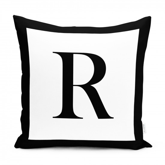Декоративна арт калъфка за възглавница буква - R от StyleZone