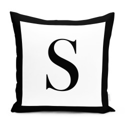 Декоративна арт калъфка за възглавница буква - S от StyleZone