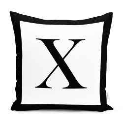 Декоративна арт калъфка за възглавница буква - X от StyleZone