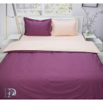 Двуцветно спално бельо от памучен сатен (розе и праскова) от StyleZone