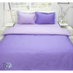 Двуцветно спално бельо от памучен сатен (тъмен люляк и люляк) от StyleZone