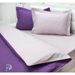 Двуцветно спално бельо от памучен сатен (тъмно лила и пепел) от StyleZone