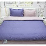Двуцветно спално бельо от памучен сатен (лила и пепел) от StyleZone