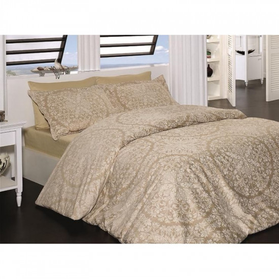 Спално бельо от сатениран памук с два плика - VANESSA CAMEL от StyleZone
